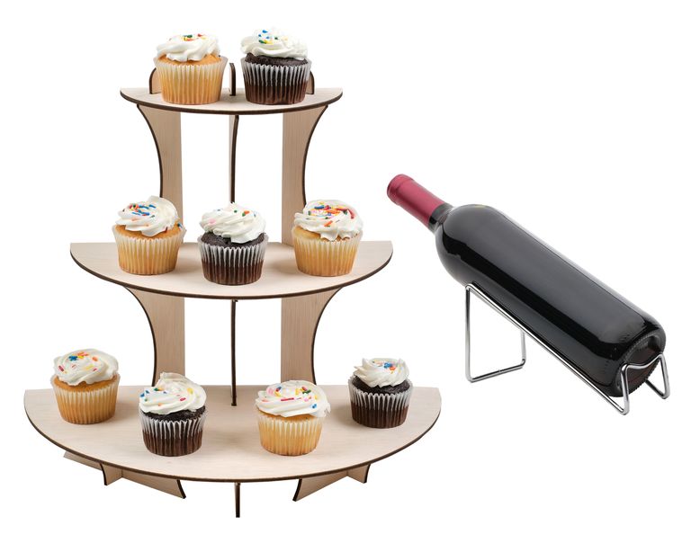 Wooden Food and Bottle Display Wooden Food and Bottle Display