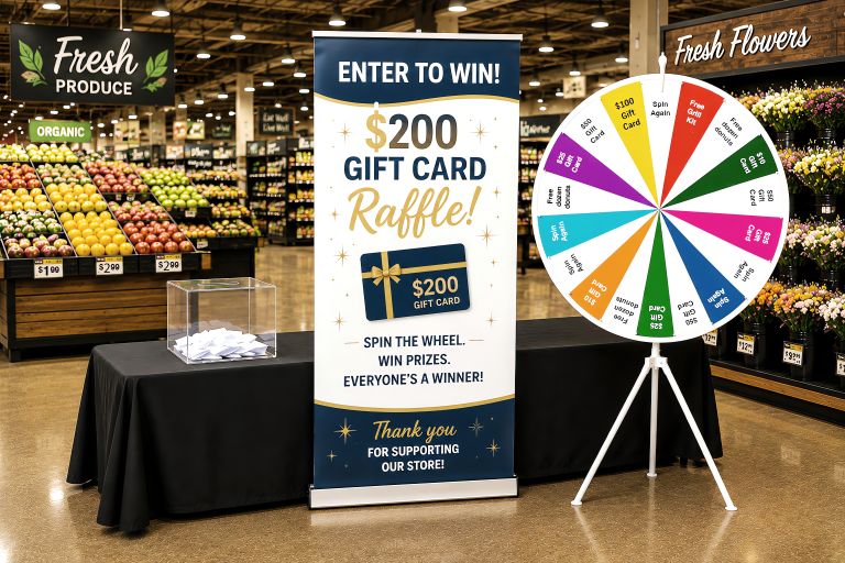 Buy Raffles Event Promotions - Prize Wheels and Raffle Boxes | Buy Now