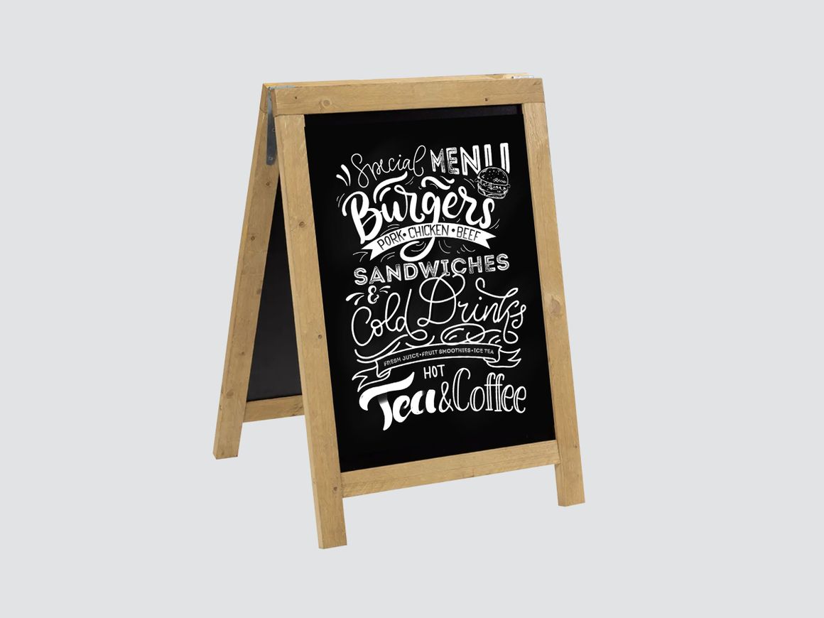 Wooden Chalkboard Stand