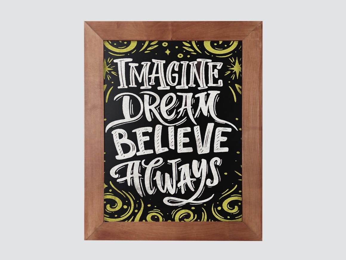WoodenFrameChalkboard