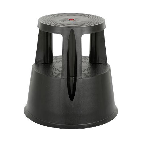 Rolling Step Stools - Plastic Step Up Stools with Retractable Wheels