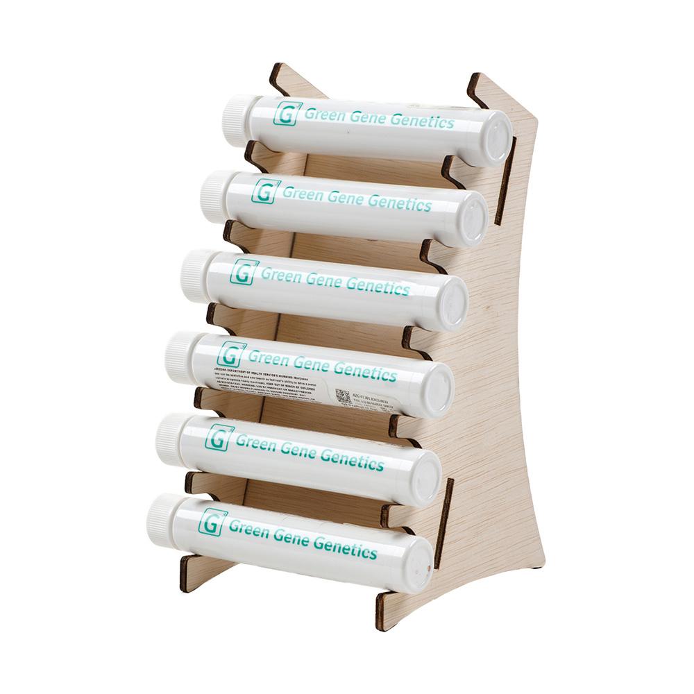Wooden Tube Display Stand | Holds 6 Tubes or Rolled Products