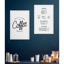 Chalk Board White With Wooden Frame