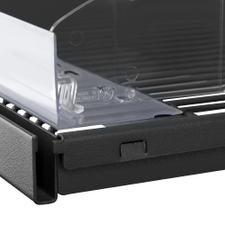 Shelf Divider Rail and Front Stopper for Wire Shelves