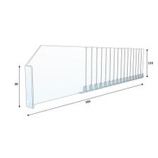 Series MR Curved Shelf Divider With Break Points