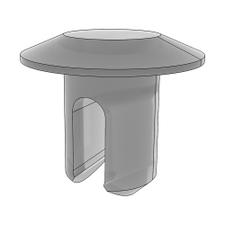 Push Pins for Front Risers and Divider Rails with Cutouts