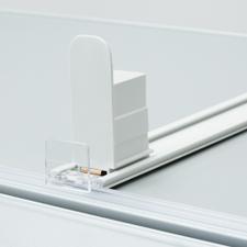 Series VI Narrow Shelf Stock Pusher With Half Height Stopper