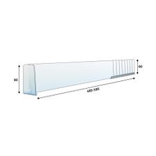 Series MP Striaght Shelf Divider With Stopper, With Break Points
