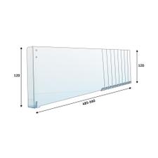 Series MP Striaght Shelf Divider With Stopper, With Break Points