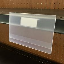 C-Channel Shelf Label Holder with Clip - 5.5 x 3.5