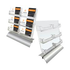 Acrylic 6-Slot Business Card Holder with Snap Base