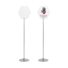 Como Series Hexagon Shaped Sign Stand