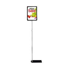 VKF Renzel USA Corp. Unico Base Sign Stand,Freestanding Aluminum Sign Holder,  4 Clamping Width, Holds Oversized Signs Up To 1.125 Inches Thick. Great  For Trade Shows, Stores