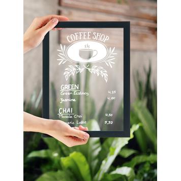 Chalk Board Transparent with Wooden Frame