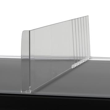 Series MP Striaght Shelf Divider With Stopper, With Break Points