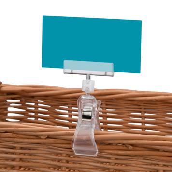 Large Price Card Holder With Clamp
