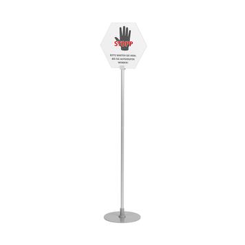 Como Series Hexagon Shaped Sign Stand