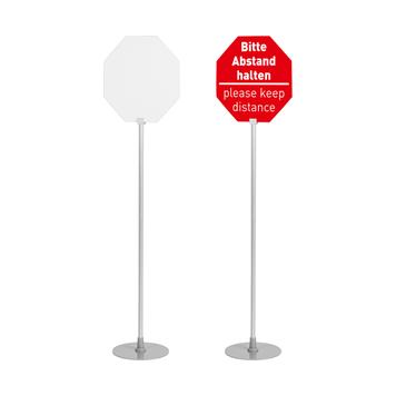 Como Series Octagon Shaped Sign Stand