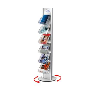 Rotating Steel Literature Rack Frame, Metal Rotating Brochure Display Frame
