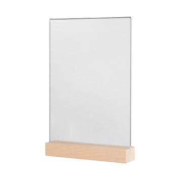 Menu Card Holder with Wooden Base