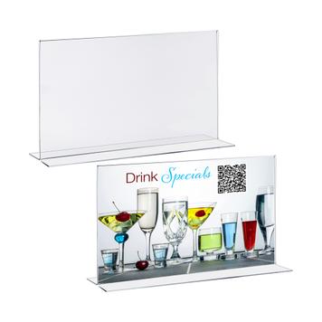 Acrylic T-Shaped Menu Card Holder