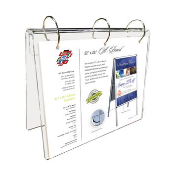 Acrylic Ring Binder Display Stand