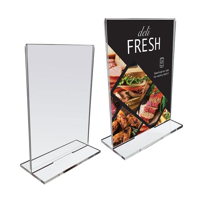 Clear Acrylic Sign Stand with Removable Base for Sale