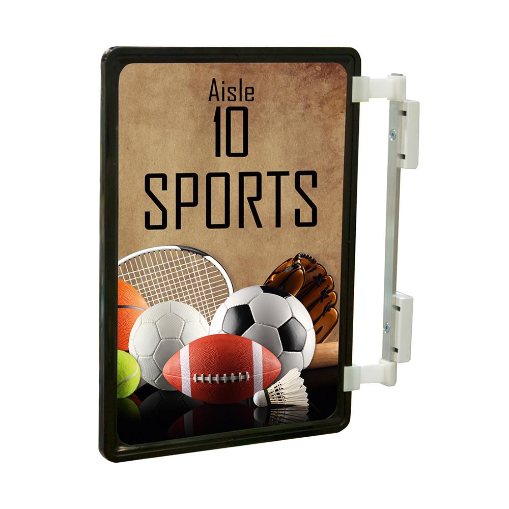 Retail Aisle Marker with Magnetic Mounting System