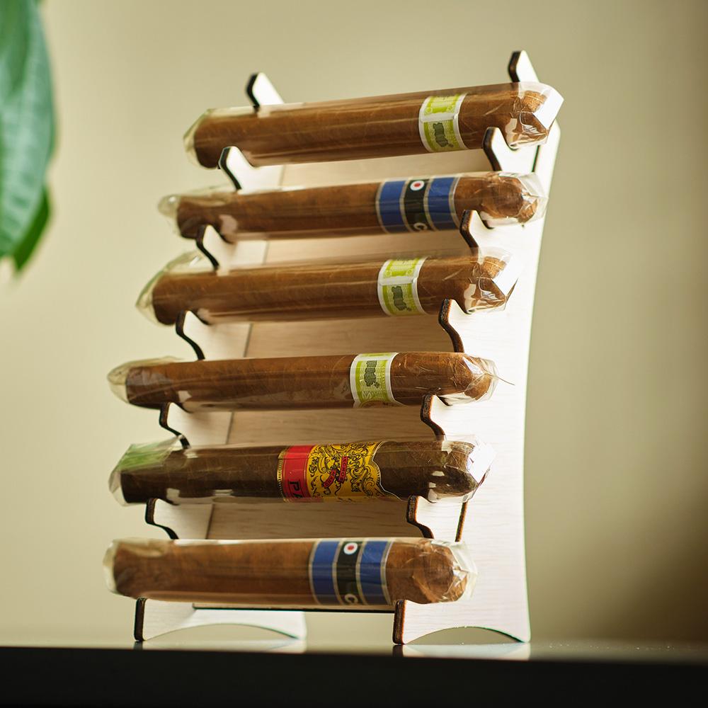 Wooden Tube Display Stand | Holds 6 Tubes or Rolled Products