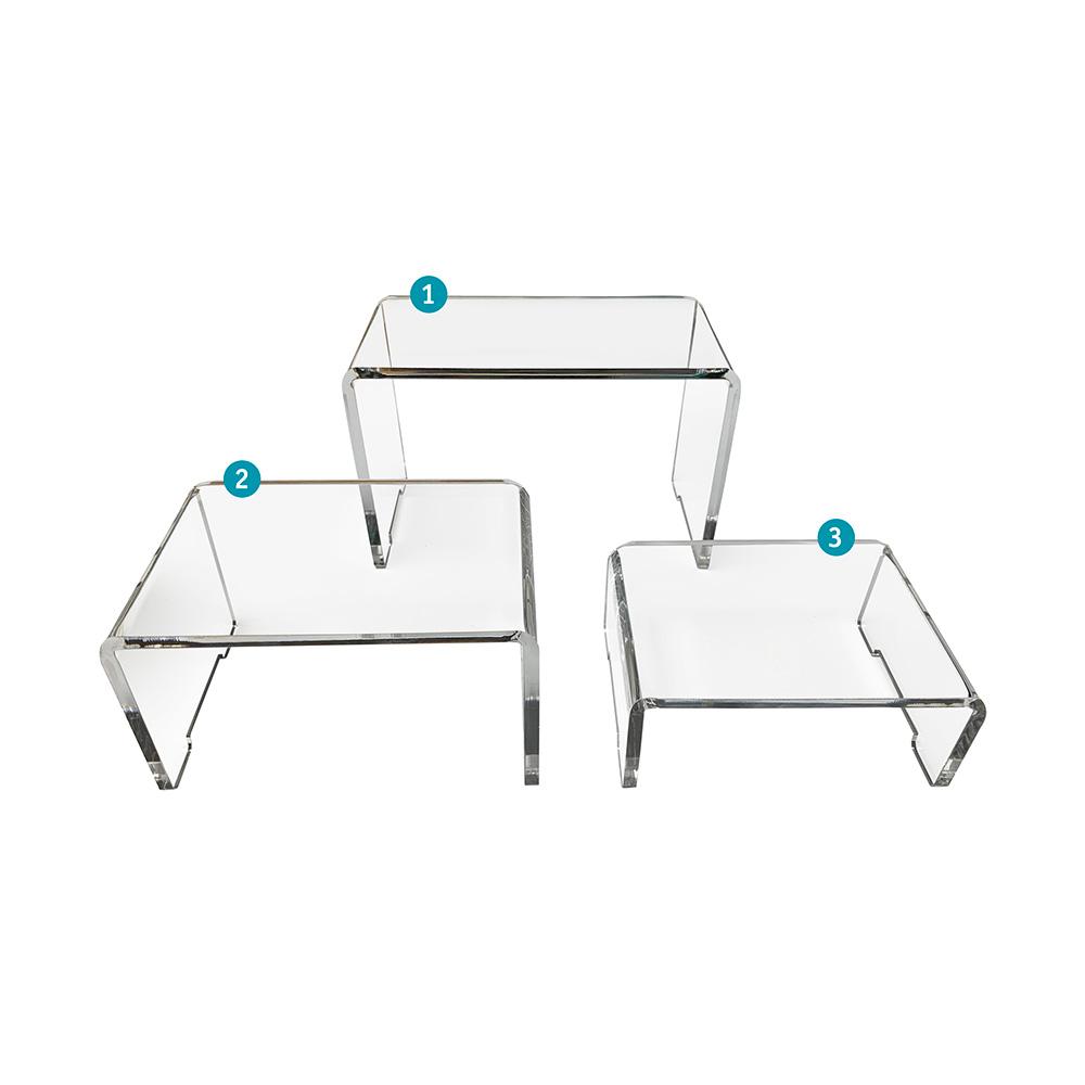 Clear Acrylic Riser Set | Set of Three Plastic Risers