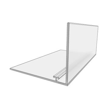 Shelf Divider Rail and Front Stopper for Wire Shelves