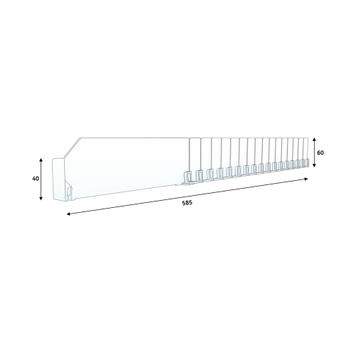 Series MR Curved Shelf Divider With Break Points
