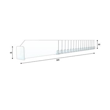 Series MR Curved Shelf Divider With Break Points