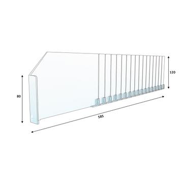 Series MR Curved Shelf Divider With Break Points
