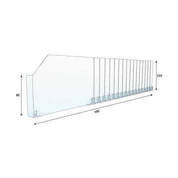 Series MR Curved Shelf Divider With Break Points