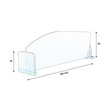 Series SR Curved Shelf Divider With Stopper