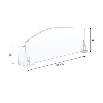 Series SR Curved Shelf Divider With Stopper