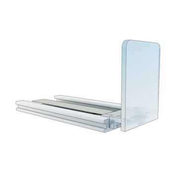 Series VI Narrow Shelf Stock Pusher With Full Height Stopper