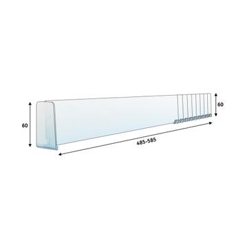 Series MP Straight Shelf Divider With Stopper, With Break Points