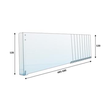 Series MP Striaght Shelf Divider With Stopper, With Break Points