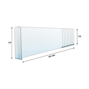 Series MP Straight Shelf Divider With Stopper, With Break Points