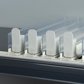 Twin Shelf Pusher - Left-Hand Version