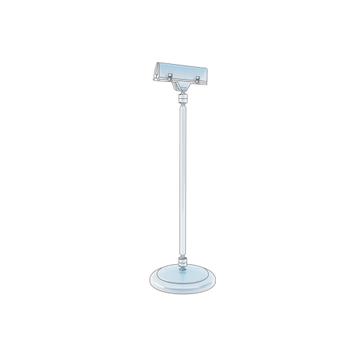 Price Card Holder With Rod And Circular Base