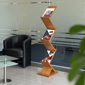 Wooden Zig Zag Brochure Stand