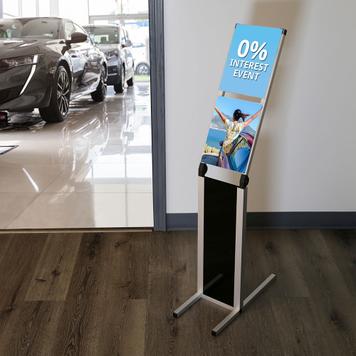 Construct Series Floor Sign Stand With Two Pockets