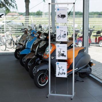 Construct Series Poster Stand with Cable Hanging System