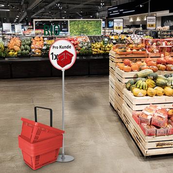 Como Series Circle Shaped Sign Stand