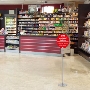 Como Series Octagon Shaped Sign Stand