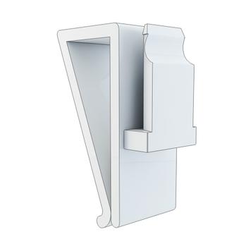 Holder for Upright Glass Panels for Price Display "Click" and ESL
