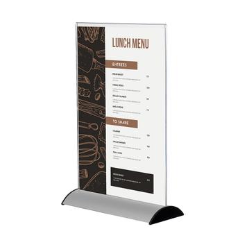 Menu Card Holder with Aluminum Stand